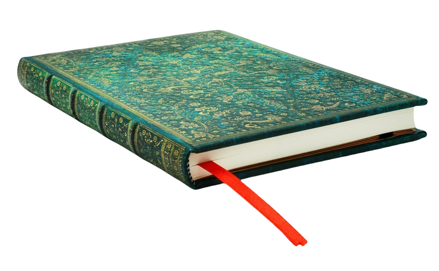 Blok Paperblanks "Emerald Flower", midi, črtani