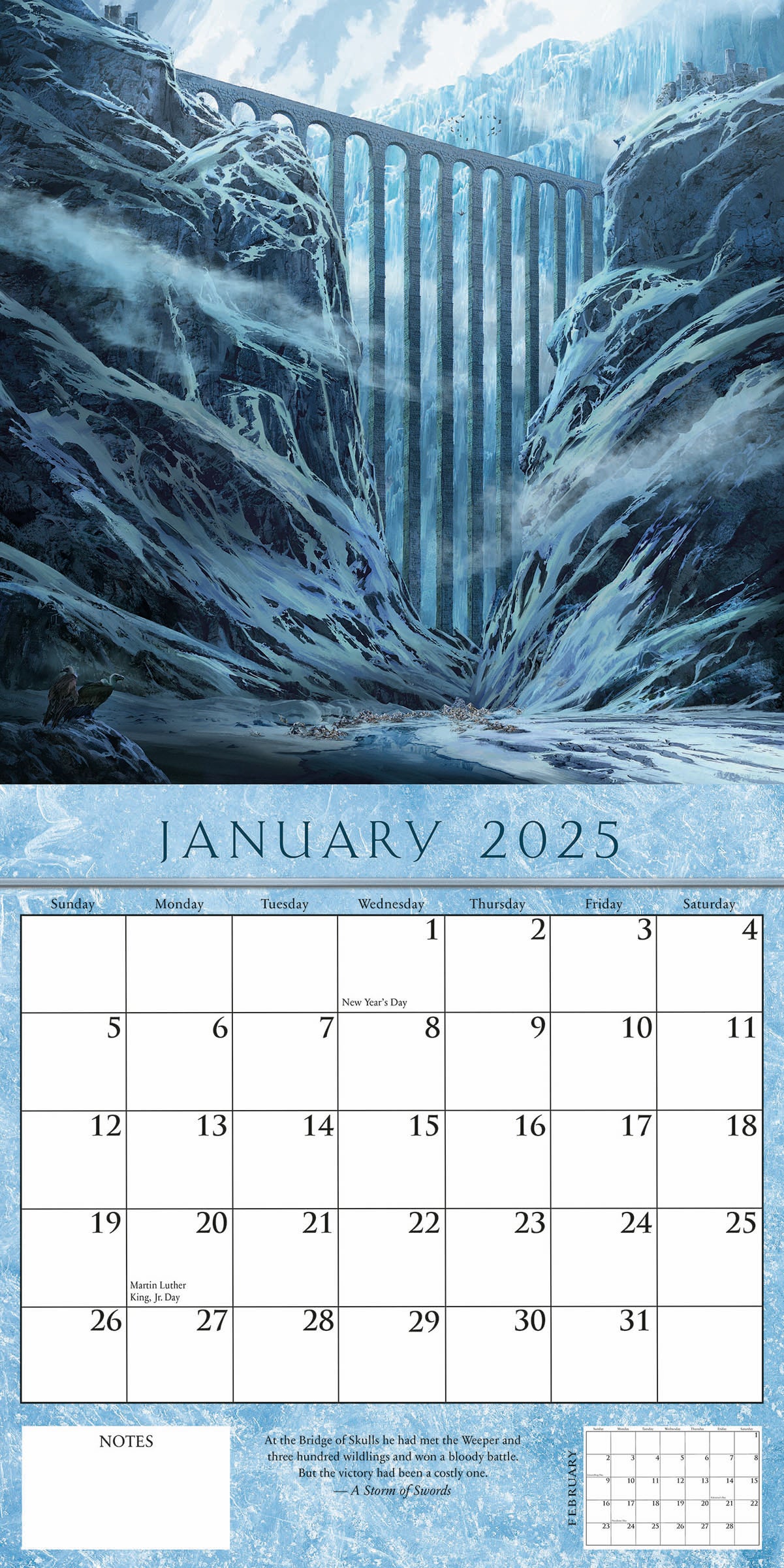 Song of Ice and Fire 2025 Calendar