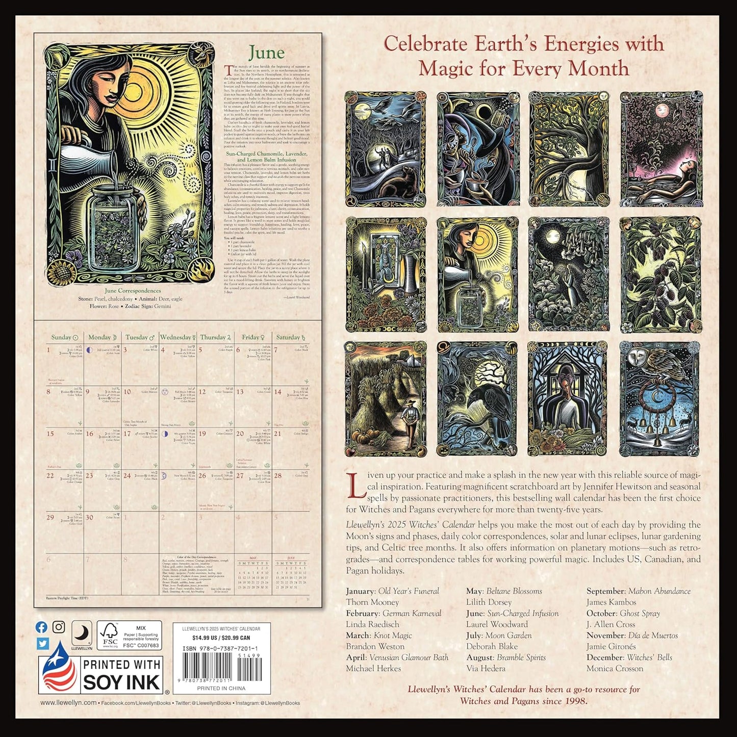 Llewellyn's 2025 Witches' Calendar