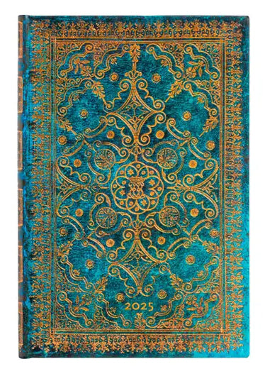 Planer Paperblanks "Azure" 2025, 12-mesečni, mini, horizontalen