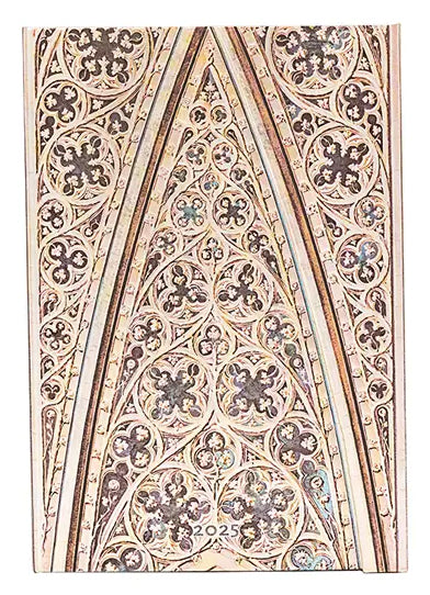 Planer Paperblanks "Vault of the Milan Cathedral" 2025, 12-mesečni, mini, horizontalen