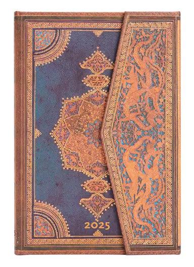 Planer Paperblanks "Safavid Indigo" 2025, 12-mesečni, mini, verso