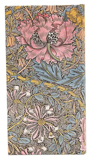 Planer Paperblanks "Morris Pink Honeysuckle" 2025, 12-mesečni, slim, horizontalen