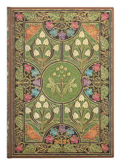 Planer Paperblanks "Poetry in Bloom" 2025, 12-mesečni, midi, horizontalen