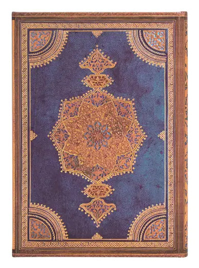 Planer Paperblanks "Safavid Indigo" 2025, 12-mesečni, midi, horizontalen