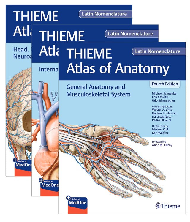 THIEME Atlas of Anatomy, Latin Nomenclature, Three Volume Set, Fourth Edition
