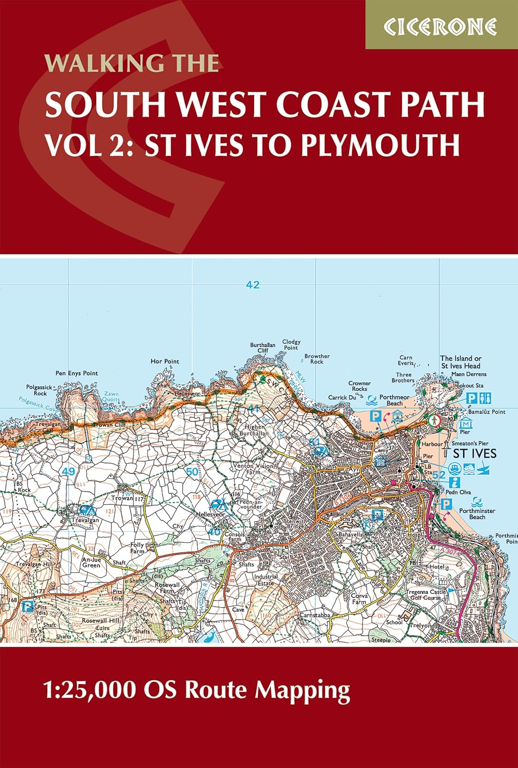 South West Coast Path Map Booklet - Vol 2: St Ives to Plymouth