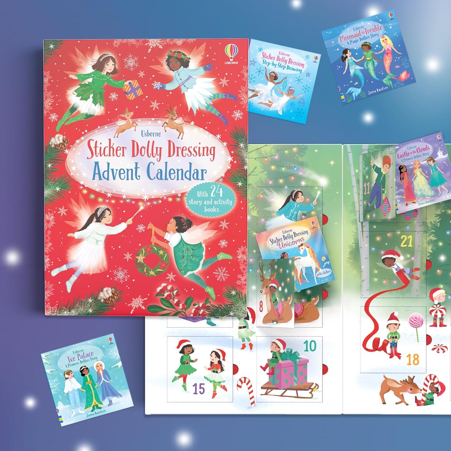 Sticker Dolly Dressing Advent Calendar: A Festive Collection of Dress Up Sticker Dolls, Puzzles, and other Activity Books