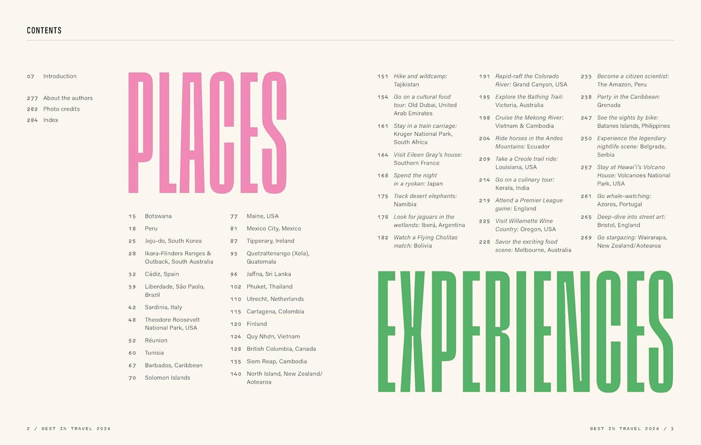 Lonely Planet Best in Travel 2026