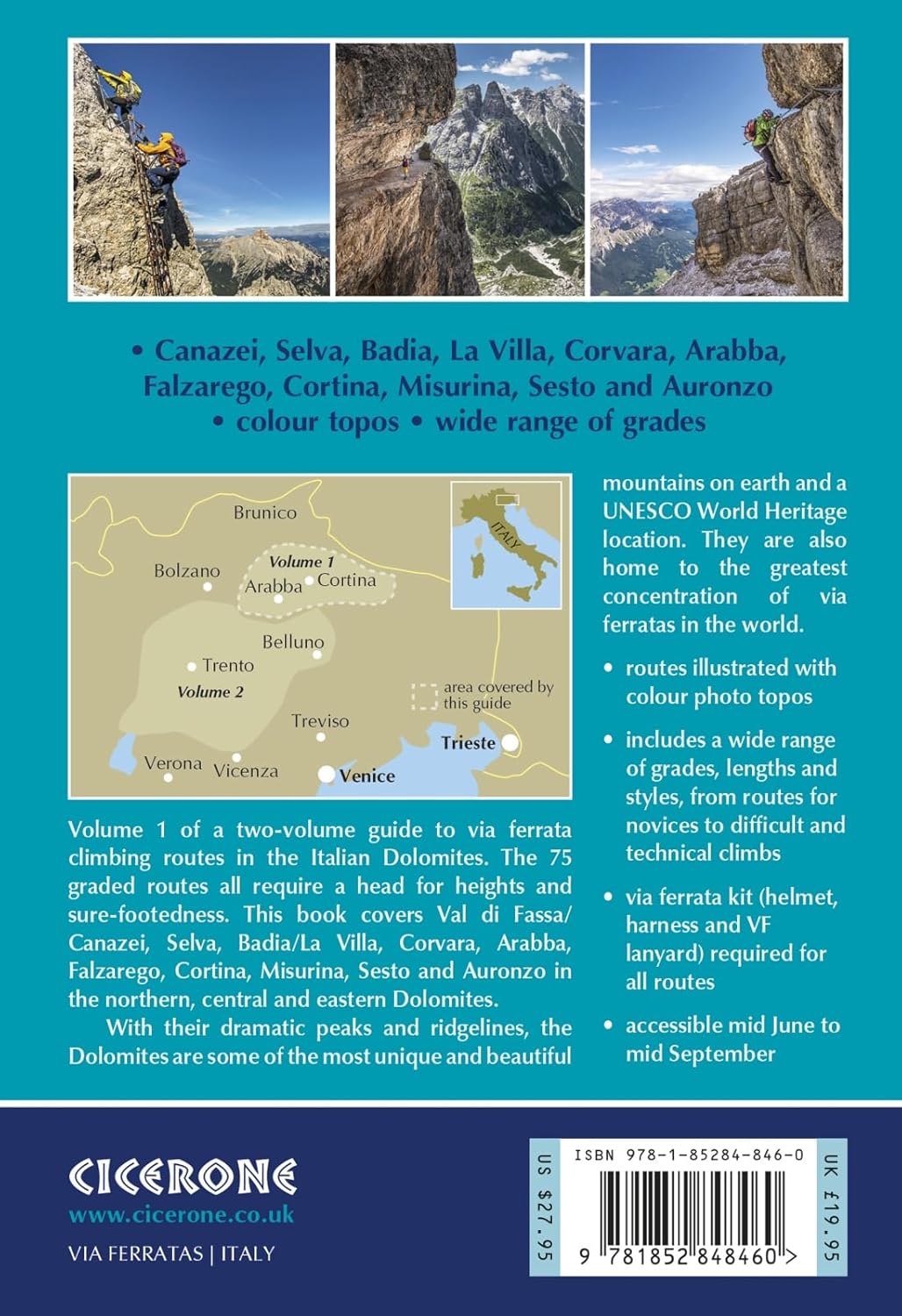 Via Ferratas of the Italian Dolomites: Volume 1
