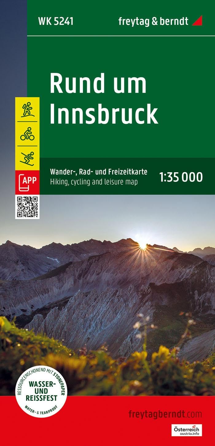 Around Innsbruck Cycling, Hiking & Leisure Map