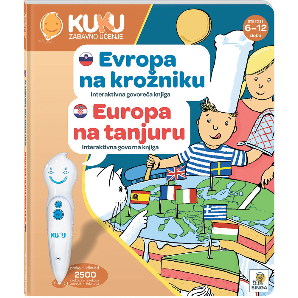 Interaktivna knjiga KUKU: Evropa na krožniku (brez pisala)