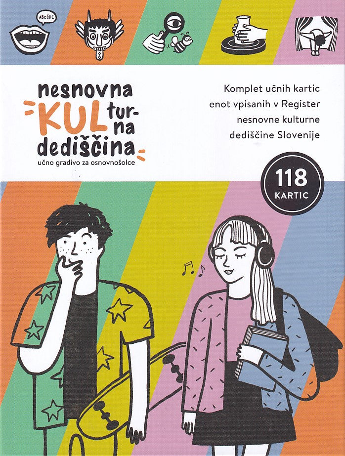 Nesnovna kulturna dediščina (komplet učnih kartic - 118 kartic)