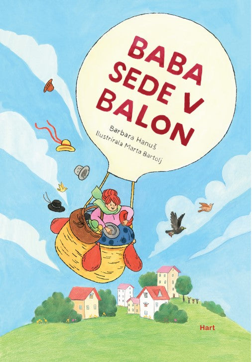 Baba sede v balon