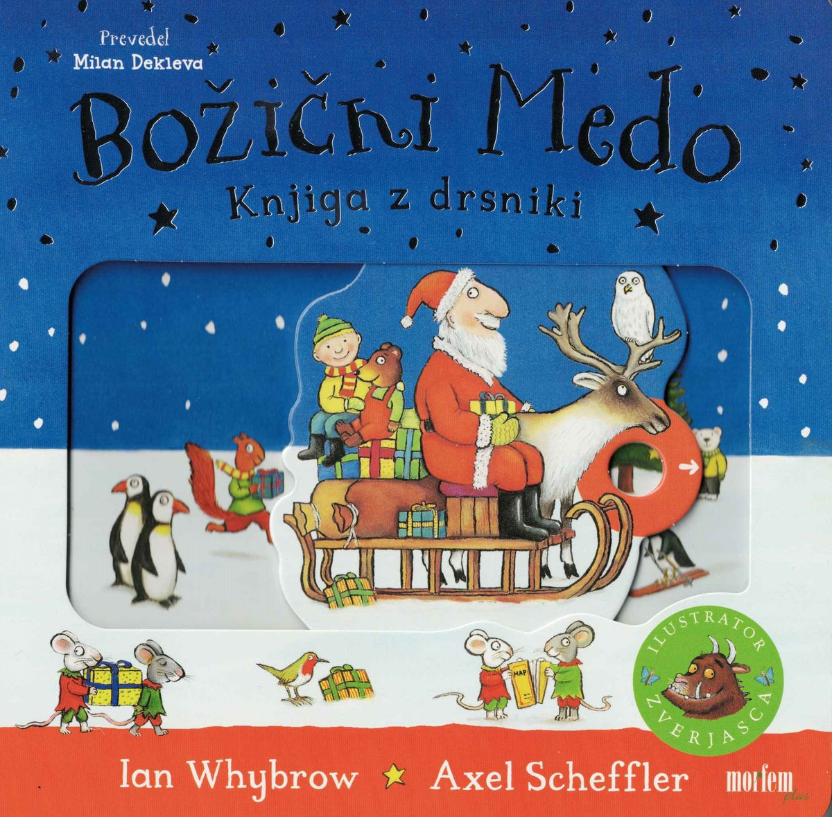 Božični Medo (kartonka z drsniki)