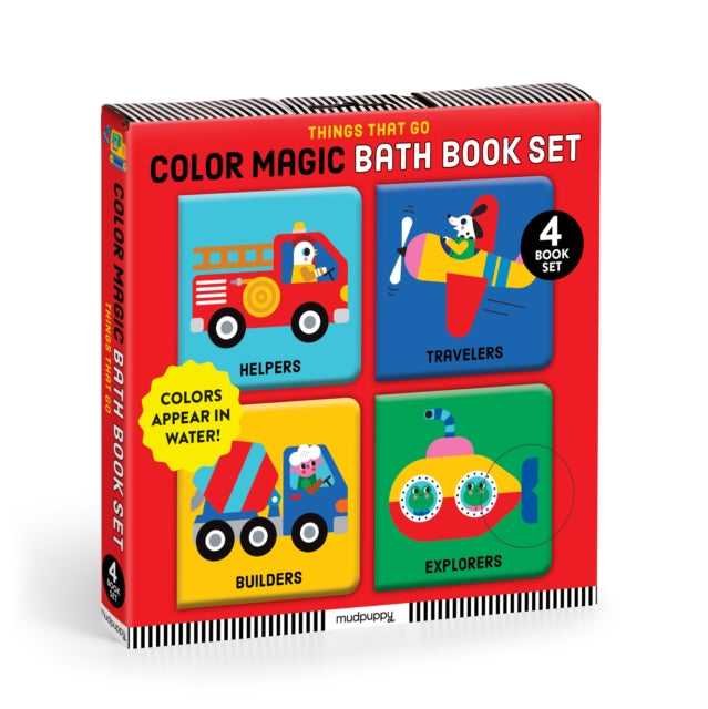 Things That Go Color Magic Bath Book Set