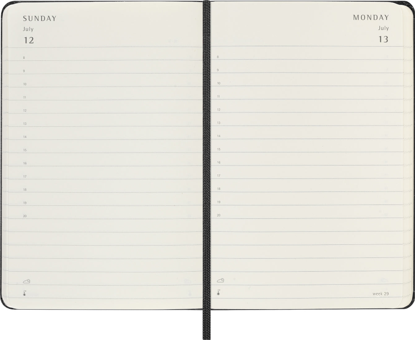 Planer Moleskine 2026, 12-mesečni, pocket, dnevni, trde platnice, zelen