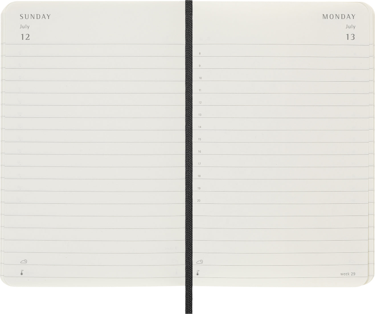 Planer Moleskine 2026, 12-mesečni, pocket, dnevni, mehke platnice, moder