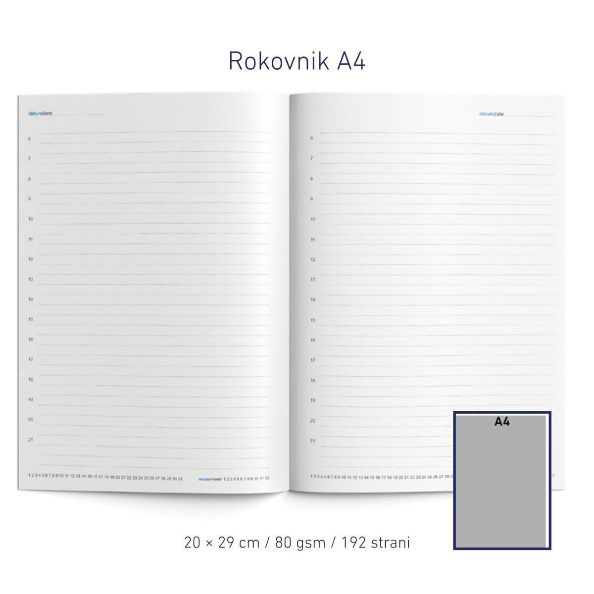 Rokovnik Rhea A4