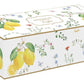 Set treh posodic na lesenem podstavku, Fleurs et Citrons