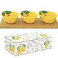 Set treh posodic na lesenem podstavku, Fleurs et Citrons