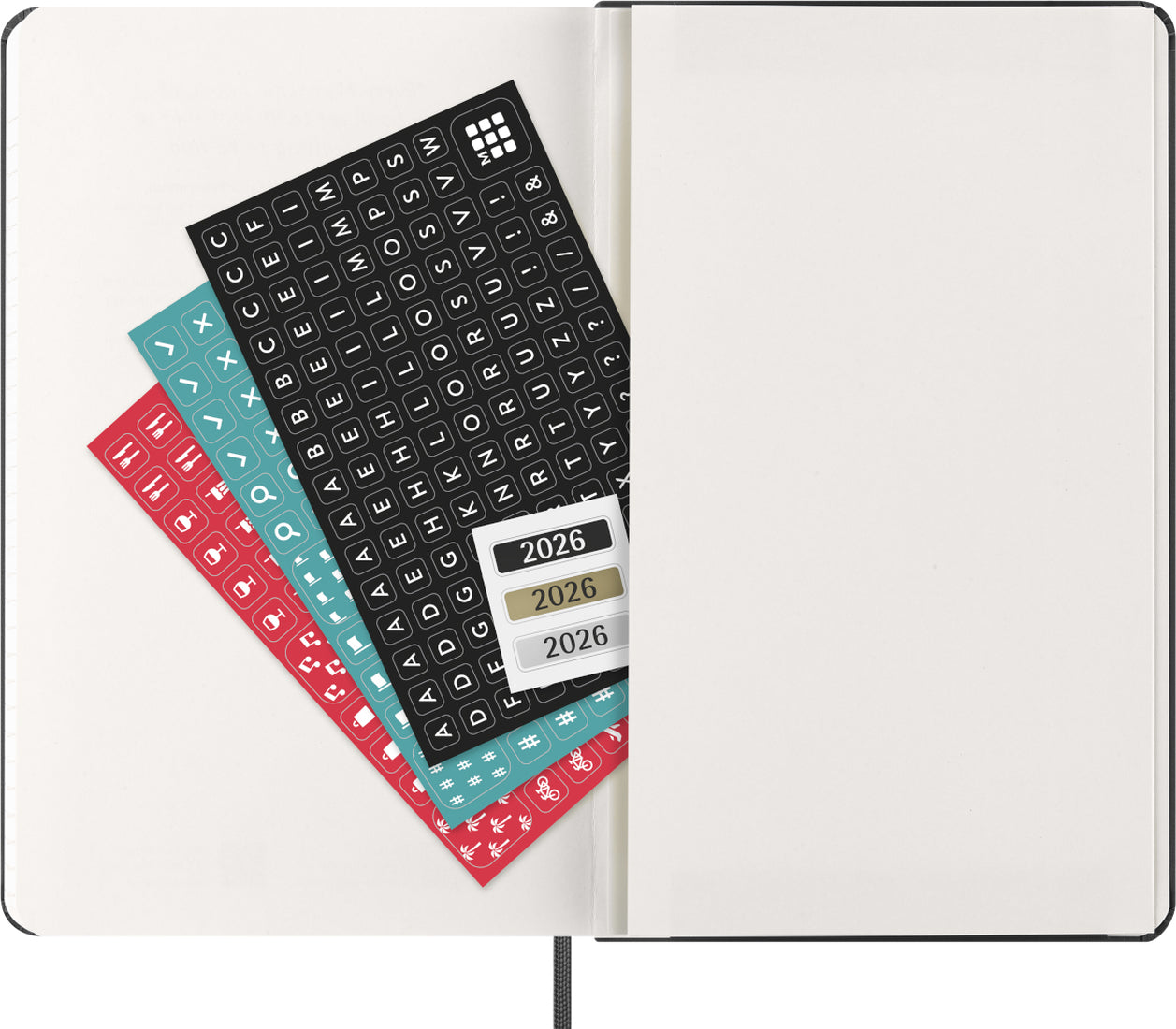 Planer Moleskine 2026, 12-mesečni, large, tedenski, trde platnice, moder