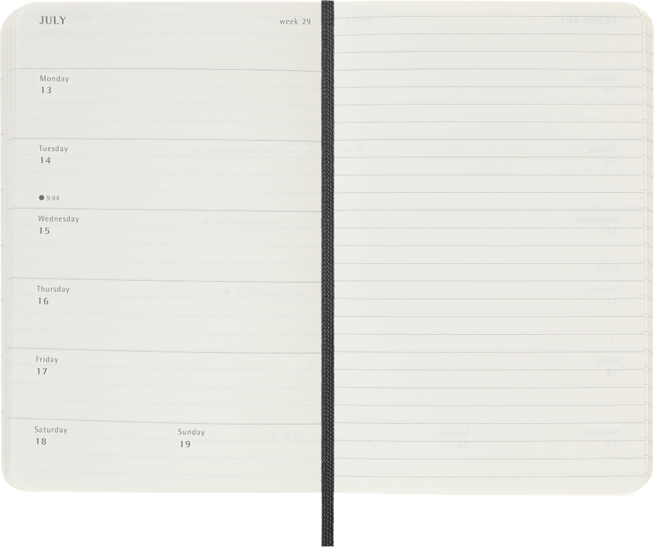 Planer Moleskine 2026, 12-mesečni, pocket, tedenski, mehke platnice, črn