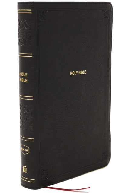 NKJV Giant Print End-of-Verse Reference Bible, Black Leathersoft, Red Letter, Comfort Print