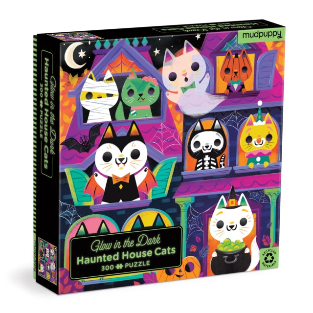 Haunted House Cats 300 Piece Glow in the Dark Puzzle