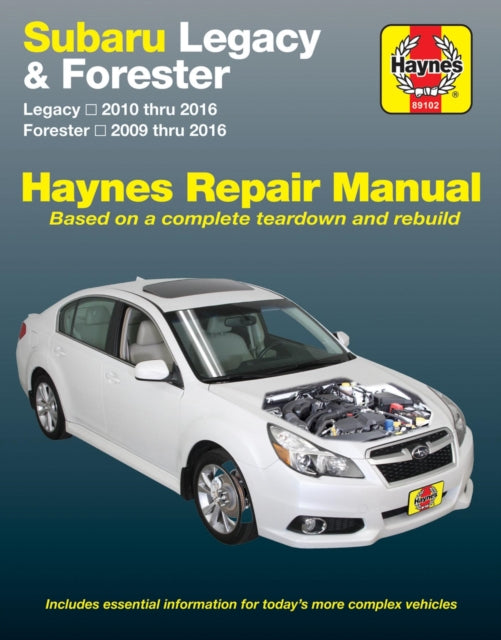 Subaru Legacy (10-16) & Forester (09-16) Haynes Repair Manual (USA)