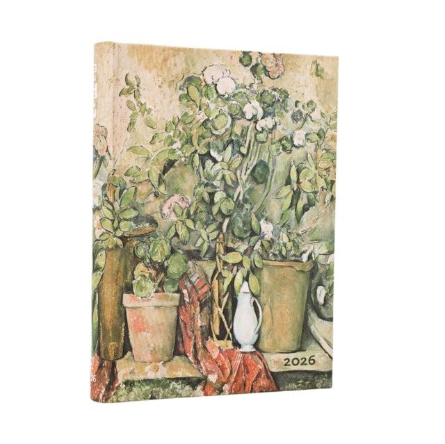Planer Paperblanks "Cezanne's Terracotta Pots and Flowers" 2026, 12-mesečni, midi, dnevni