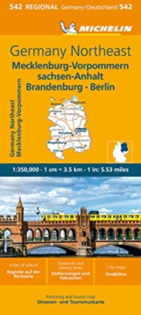 Germany Northeast - Michelin Regional Map 542