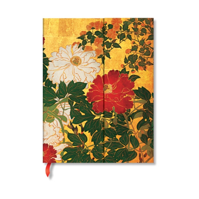 Natsu (Rinpa Florals) Ultra Lined Hardback Journal (Wrap Closure)