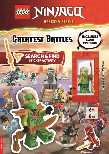 LEGO® NINJAGO®: Greatest Battles Search and Find Activity Book (with Lloyd minifigure and Golden Saber)