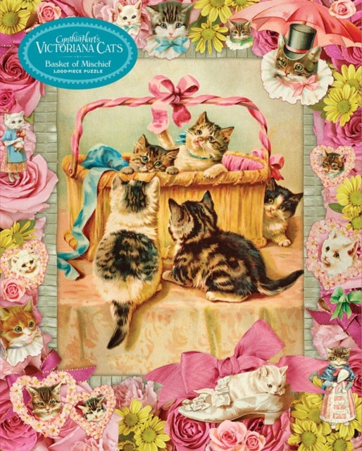 Cynthia Hart's Victoriana Cats: Basket of Mischief 1,000-Piece Puzzle