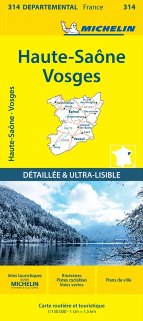 Haute-Saone Vosges - Michelin Local Map 314