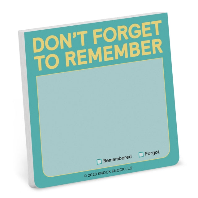 Knock Knock Don't Forget to Remember Sticky Note (Pastel)