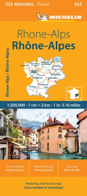 Rhone-Alps - Michelin Regional Map 523