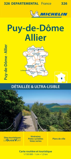 Puy-de-Dome Allier - Michelin Local Map 326