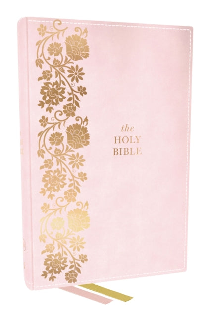 KJV Personal Size Large Print End-of-Verse Reference Bible, Pink Leathersoft, Red Letter, Comfort Print
