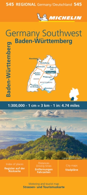 Germany Southwest - Michelin Regional Map 545