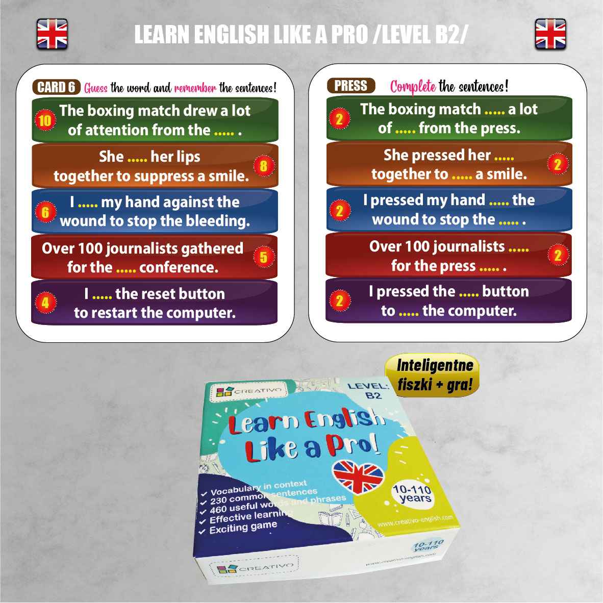 Learning English Like a Pro (B2), didaktična igra