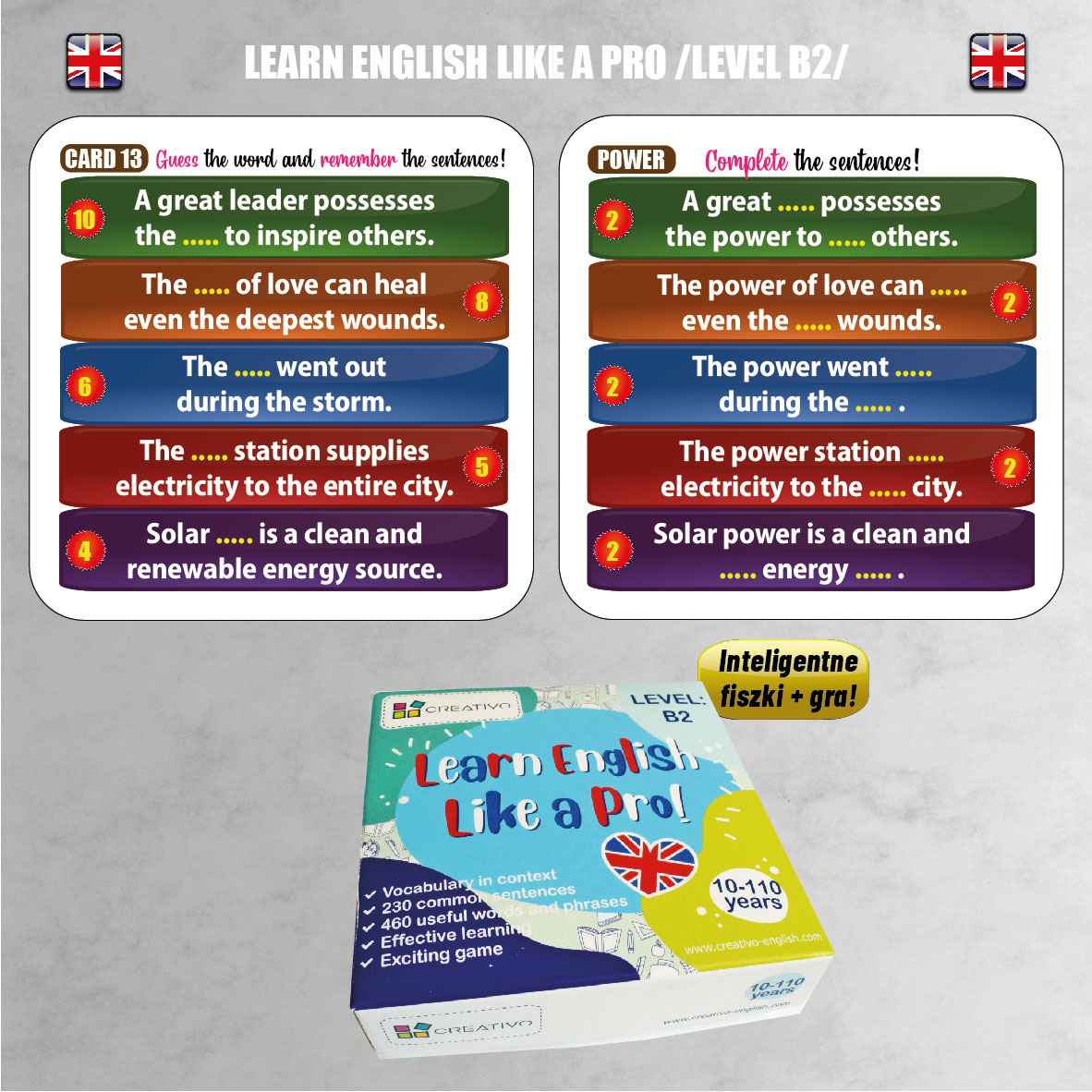 Learning English Like a Pro (B2), didaktična igra