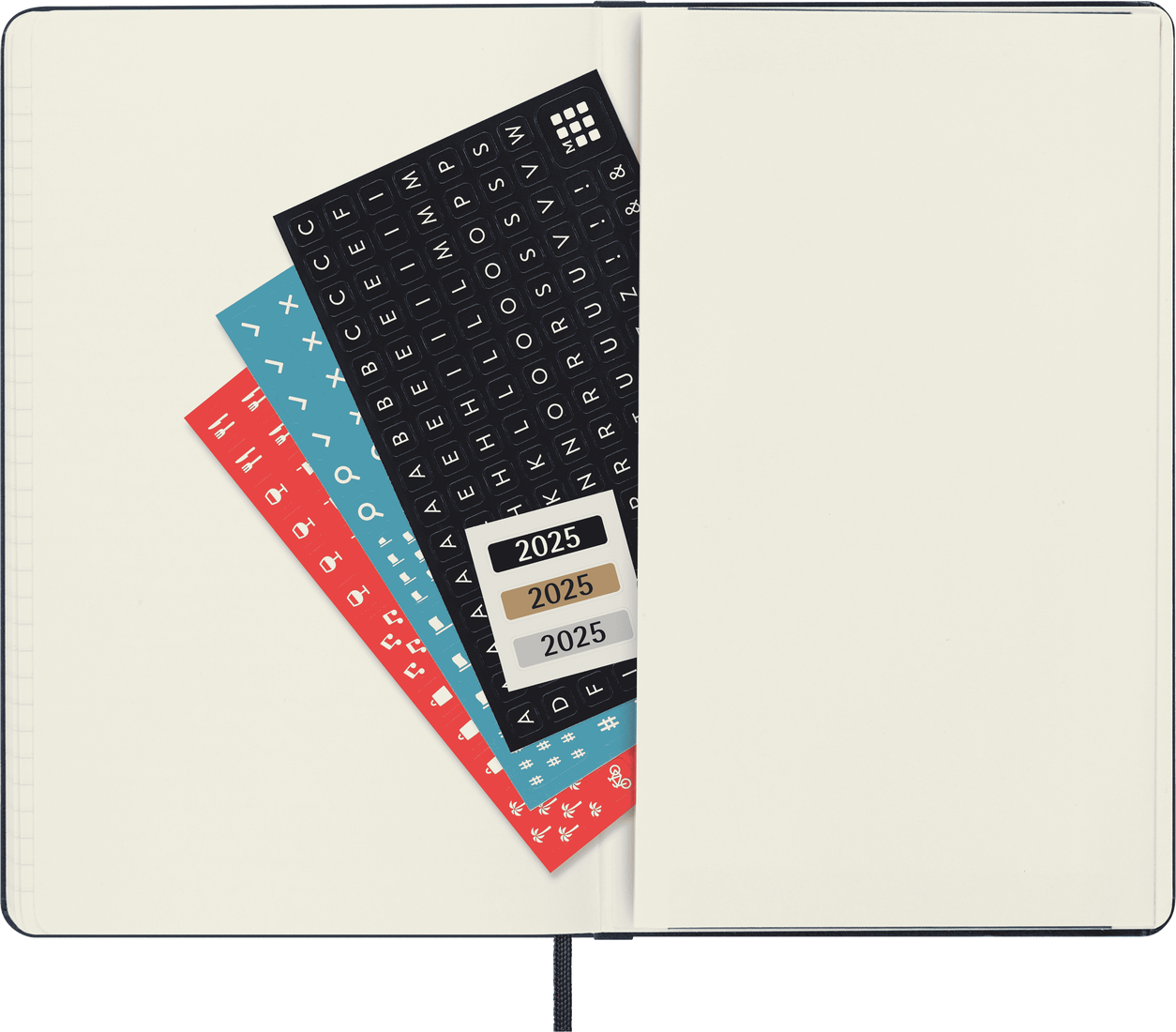 Planer Moleskine 2025, 12-mesečni, large, dnevni, trde platnice, moder