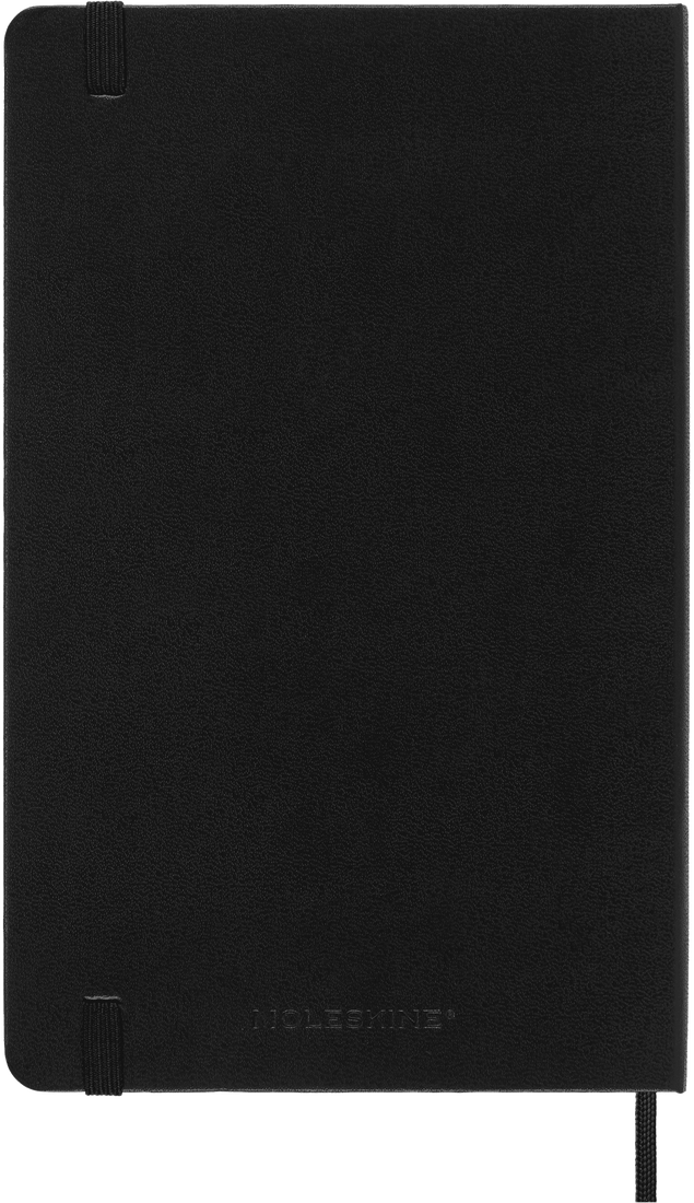 Planer Moleskine 2025, 12-mesečni, large, dnevni, trde platnice, črn