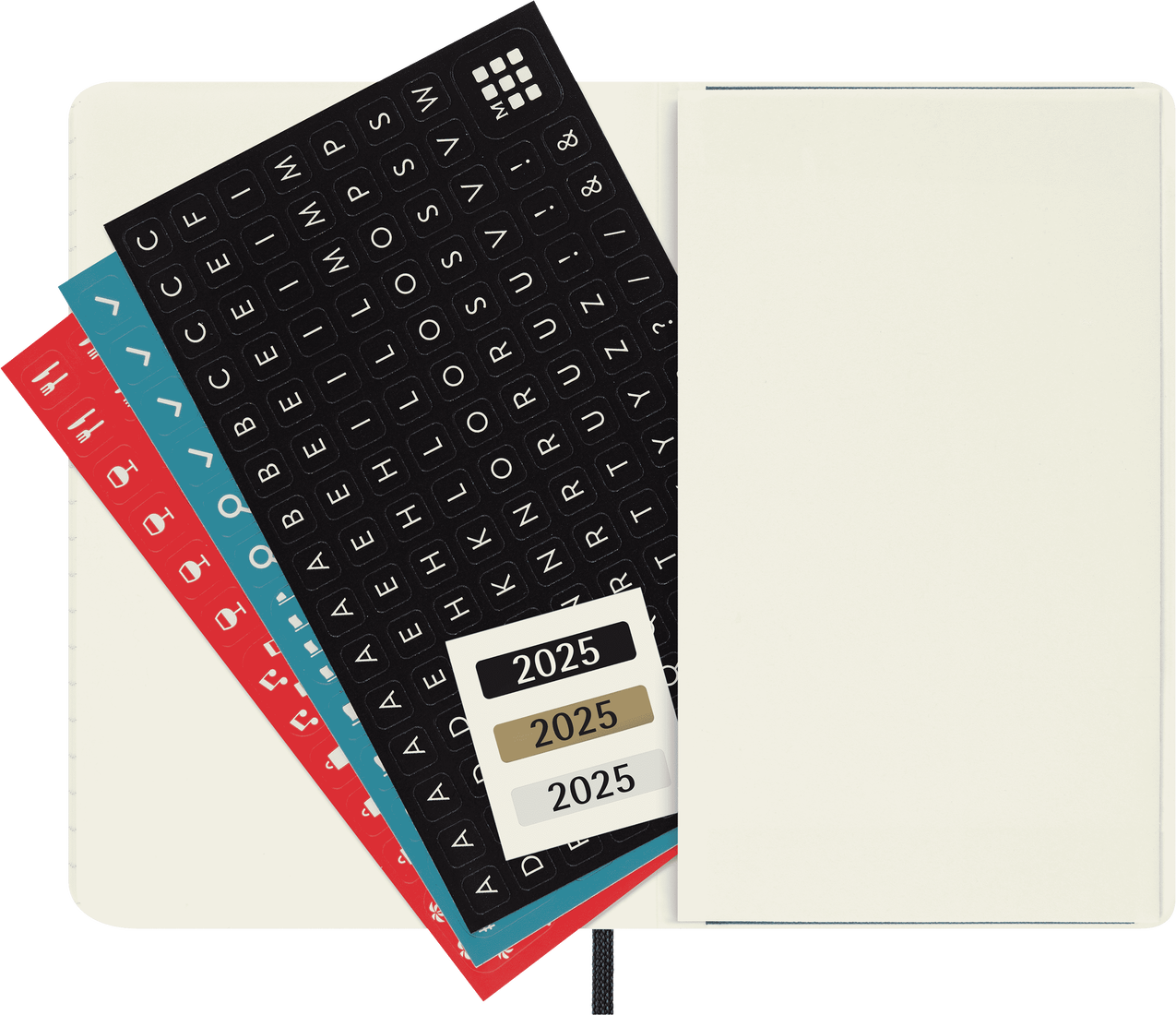 Planer Moleskine 2025, 12-mesečni, large, dnevni, mehke platnice, moder