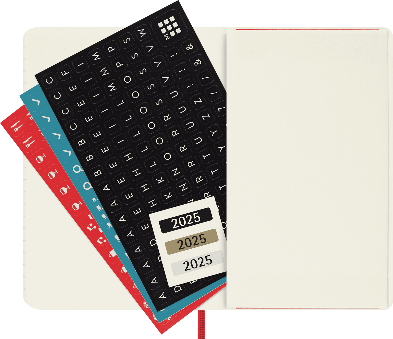 Planer Moleskine 2025, 12-mesečni, pocket, dnevni, mehke platnice, rdeč