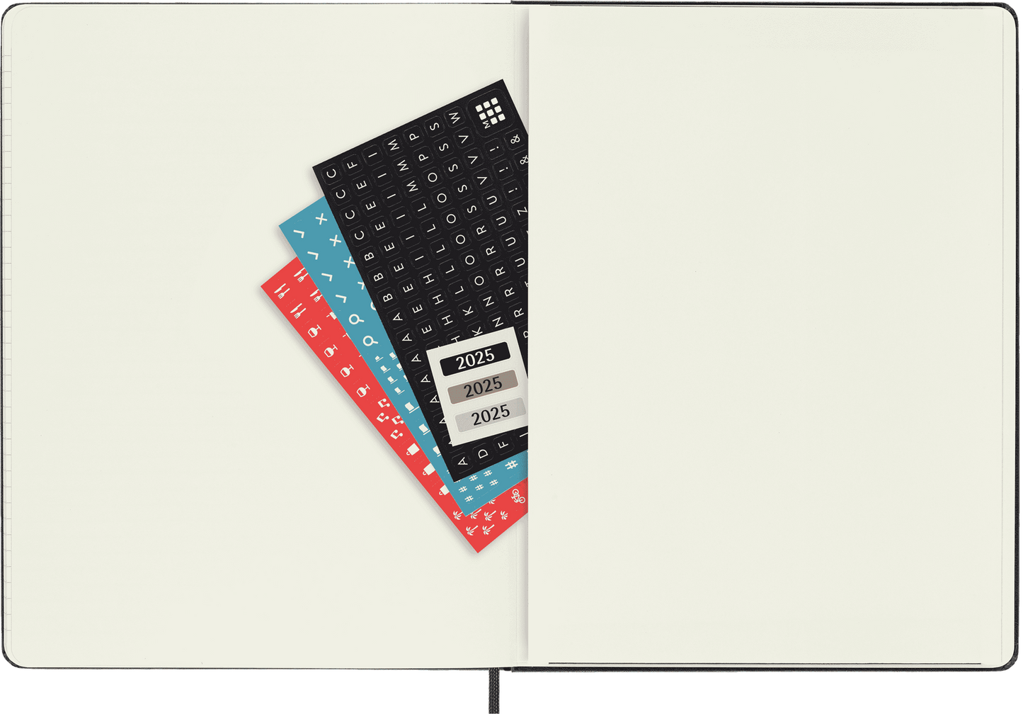 Planer Moleskine PRO 2025, 12-mesečni, XL, tedenski vertikalen, trde platnice, črn