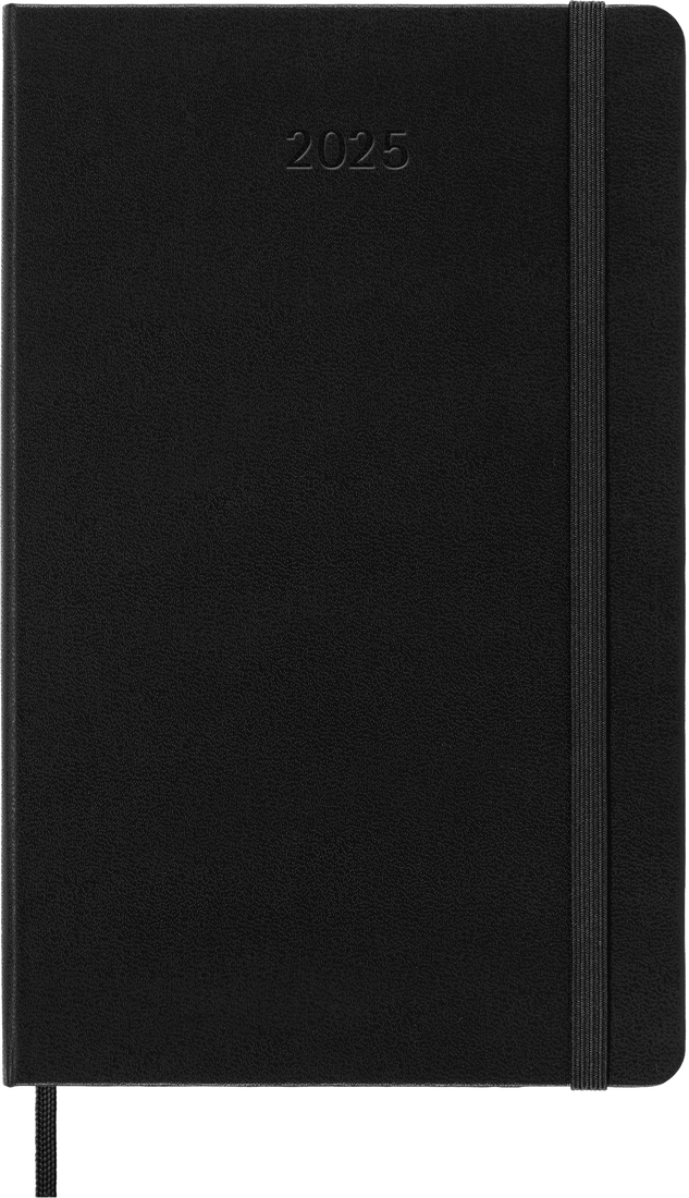 Planer Moleskine 2025, 12-mesečni, large, tedenski, trde platnice, črn