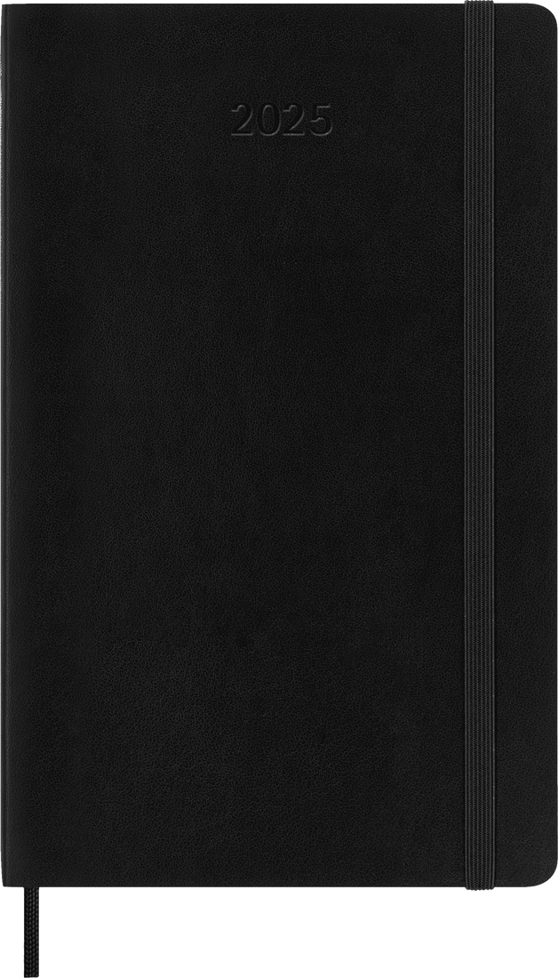 Planer Moleskine 2025, 12-mesečni, XL, mesečni, mehke platnice, črn